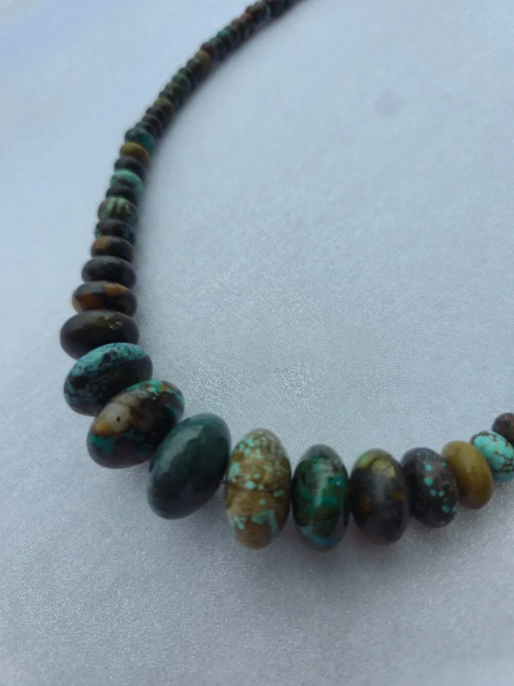 DTR Jay King 925 Vintage Desert Rose Azure Peaks Turquoise Necklace - Picture 3 of 8